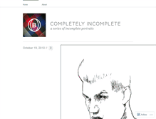 Tablet Screenshot of completelyincompleteproject.wordpress.com