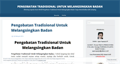 Desktop Screenshot of pengobatantradisionaluntukmelangsingkanbadan22.wordpress.com