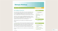 Desktop Screenshot of batangasweddings.wordpress.com