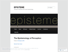 Tablet Screenshot of epistemejournal.wordpress.com