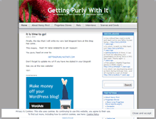 Tablet Screenshot of gettingpurlywithit.wordpress.com