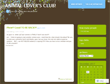 Tablet Screenshot of animalluverclub.wordpress.com