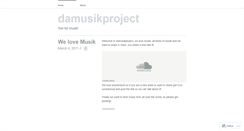 Desktop Screenshot of damusikproject.wordpress.com