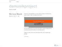 Tablet Screenshot of damusikproject.wordpress.com