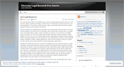 Desktop Screenshot of elawresearch.wordpress.com