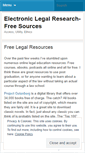 Mobile Screenshot of elawresearch.wordpress.com