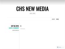 Tablet Screenshot of chsnewmedia.wordpress.com
