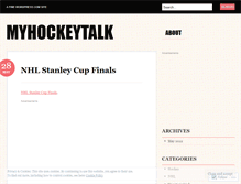 Tablet Screenshot of myhockeytalk.wordpress.com