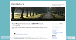 Desktop Screenshot of onyourownnow.wordpress.com