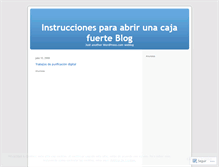 Tablet Screenshot of instruccionesparaabrirunacajafuerte.wordpress.com