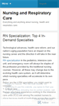 Mobile Screenshot of nursingandrespiratorycare.wordpress.com