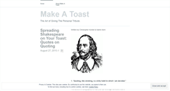 Desktop Screenshot of makeatoastwithkatrinandchris.wordpress.com