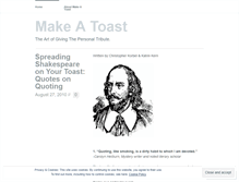 Tablet Screenshot of makeatoastwithkatrinandchris.wordpress.com