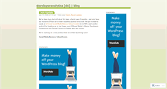 Desktop Screenshot of developeranalytics.wordpress.com