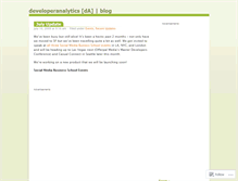 Tablet Screenshot of developeranalytics.wordpress.com