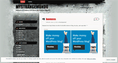 Desktop Screenshot of mystrangemundo.wordpress.com