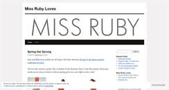 Desktop Screenshot of missrubyblog.wordpress.com