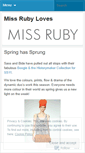 Mobile Screenshot of missrubyblog.wordpress.com