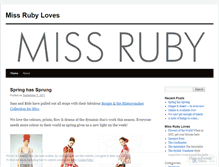 Tablet Screenshot of missrubyblog.wordpress.com