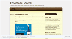 Desktop Screenshot of lascoltodelvenerdi.wordpress.com