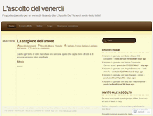 Tablet Screenshot of lascoltodelvenerdi.wordpress.com