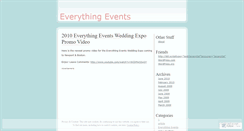 Desktop Screenshot of everythingevents.wordpress.com