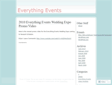 Tablet Screenshot of everythingevents.wordpress.com