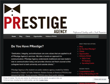 Tablet Screenshot of prestigeagency.wordpress.com