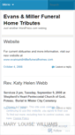 Mobile Screenshot of evansfuneralhomes.wordpress.com