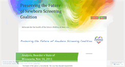 Desktop Screenshot of newbornscreeningcoalition.wordpress.com