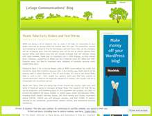 Tablet Screenshot of lesagecommunications.wordpress.com