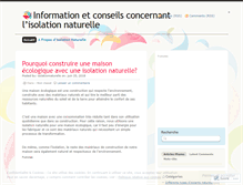 Tablet Screenshot of isolationnaturelle.wordpress.com