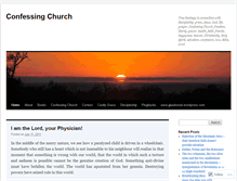 Tablet Screenshot of confessingchurch.wordpress.com