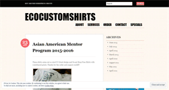 Desktop Screenshot of ecocustomshirts.wordpress.com