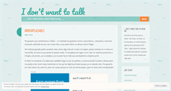 Desktop Screenshot of dontwannatalk.wordpress.com