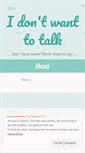 Mobile Screenshot of dontwannatalk.wordpress.com