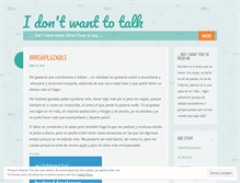 Tablet Screenshot of dontwannatalk.wordpress.com