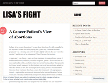 Tablet Screenshot of lisasfight.wordpress.com