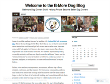 Tablet Screenshot of bmoredog.wordpress.com