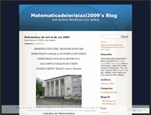 Tablet Screenshot of matematicadeierisiazi2009.wordpress.com