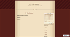 Desktop Screenshot of cadaverous.wordpress.com