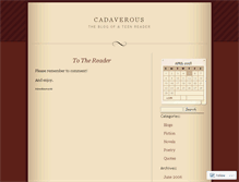Tablet Screenshot of cadaverous.wordpress.com