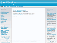 Tablet Screenshot of kseeker.wordpress.com