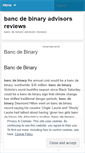 Mobile Screenshot of en.bancdebinaryadvisorsreviews.wordpress.com