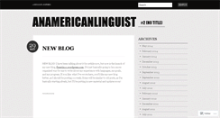Desktop Screenshot of anamericanlinguist.wordpress.com