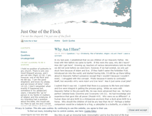 Tablet Screenshot of oneoftheflock.wordpress.com