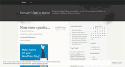Desktop Screenshot of pensierifattiamano.wordpress.com