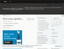 Tablet Screenshot of pensierifattiamano.wordpress.com