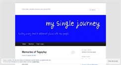 Desktop Screenshot of mysinglejourney.wordpress.com