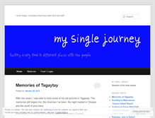 Tablet Screenshot of mysinglejourney.wordpress.com